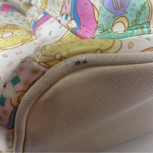 Loungefly Disney mini backpack. Donuts!! Used. Slight stains in lining. See pic - Picture 11 of 11